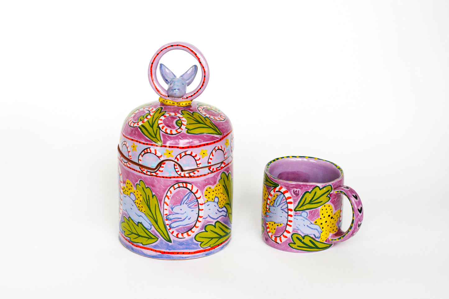 Rabbits Jump Through Hoops- Cookie Jar