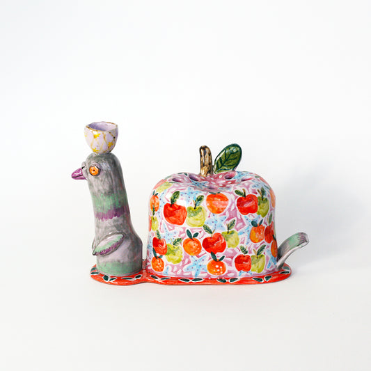 Apples & Oranges Pigeon Vase & Candleholder